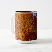 Herbstleaves Gelb und Lila, ZSSPG Zweifarbige Tasse (Vorderseite Links)
