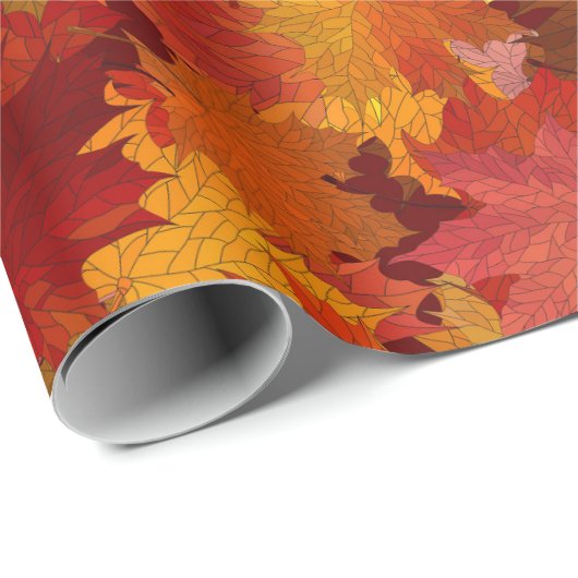 Herbstleaves Geschenkpapier (Rolleneckpunkt)
