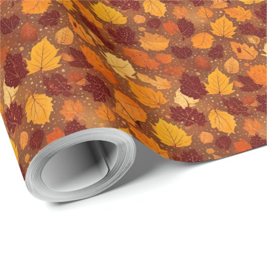 Herbstleaves Geschenkpapier (Rolleneckpunkt)