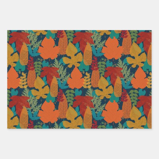Herbstleaves Geschenkpapier Set (Vorderseite)