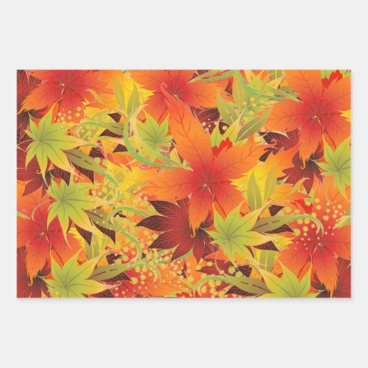 Herbstleaves Geschenkpapier Set (Vorderseite)