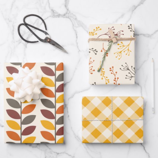 Herbstleaves Geschenkpapier Set (Vorderseite)