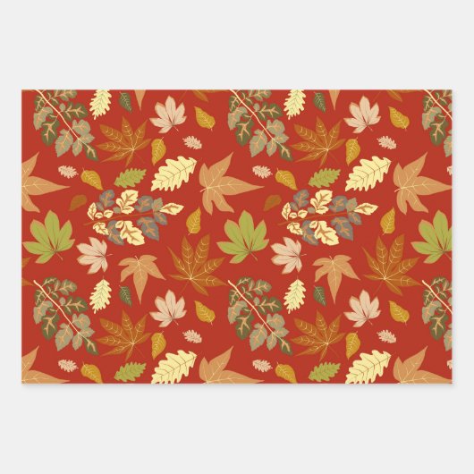 Herbstleaves Geschenkpapier Set (Vorderseite)