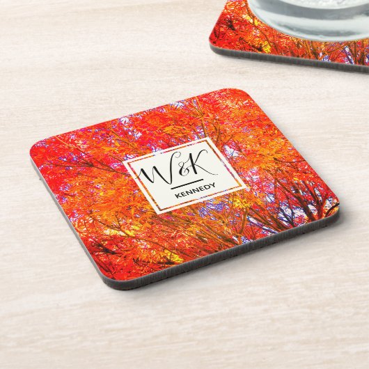 Herbstleaves Getränkeuntersetzer (Linke Seite)