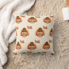 Herbstleaves Gobble Erntedank Throw Kissen