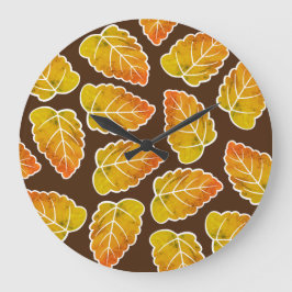 Herbstleaves Große Wanduhr