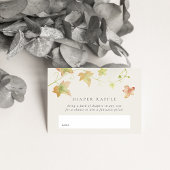 Herbstleaves Herbst Babydusche Windeln Raffel Begleitkarte