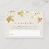 Herbstleaves Herbst Babydusche Windeln Raffel Begleitkarte (Vorderseite)