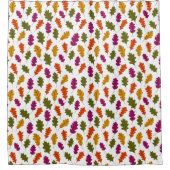 Herbstleaves Herbstfarben grün gelb Duschvorhang (Vorderseite)