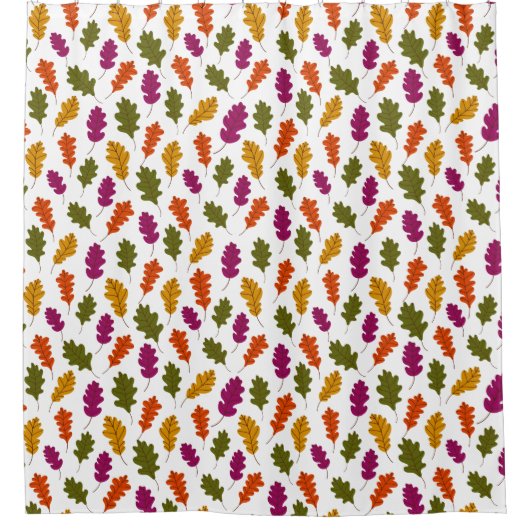 Herbstleaves Herbstfarben grün gelb Duschvorhang (Vorderseite)