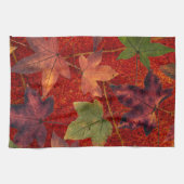 Herbstleaves Herbstsaison Treppenleaf farbenfroh Geschirrtuch (Horizontal)