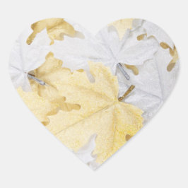 Herbstleaves Herz-Aufkleber