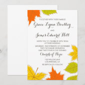 Herbstleaves Hochzeit Einladung (Vorne/Hinten)