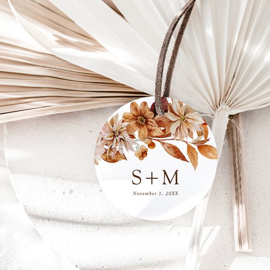 Herbstleaves Hochzeit Geschenkanhänger