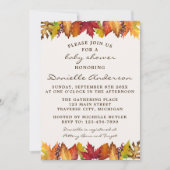 Herbstleaves Hochzeit im Herbst Babydusche Einladung (Vorderseite)