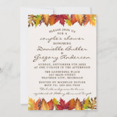 Herbstleaves Hochzeit im Herbst Couple Dusche Einladung (Vorderseite)