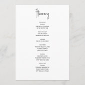 Herbstleaves Hochzeitsbrief und Begrüßungsreise Programm (Rückseite)