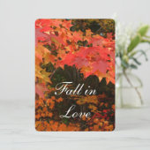 Herbstleaves Hochzeitsdusche Einladung (Stehend Vorderseite)