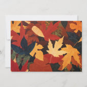 Herbstleaves Hochzeitsempfang Einladung (Rückseite)