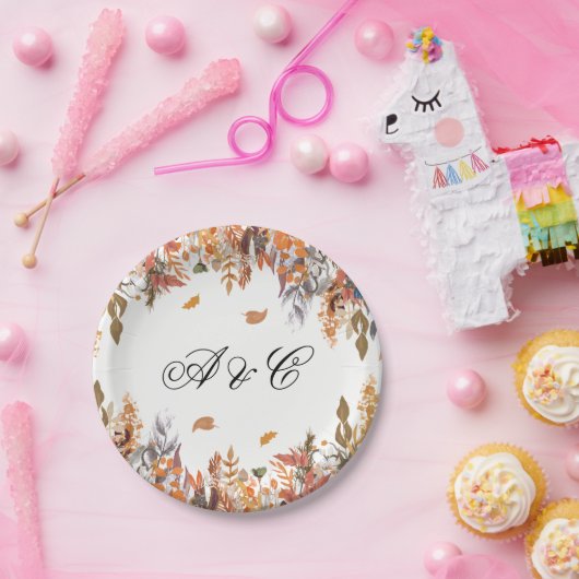 Herbstleaves Hochzeitsfeier Teller (Party)