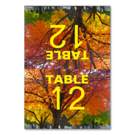 Herbstleaves Hochzeitskarte Tischnummer