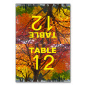Herbstleaves Hochzeitskarte Tischnummer (Vorderseite)