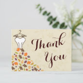Herbstleaves Hochzeitskleid Danke (Stehend Vorderseite)
