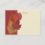 Herbstleaves II Empfang Card Begleitkarte (Rückseite)