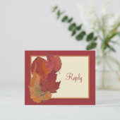 Herbstleaves II RSVP-Karte 2 Einladung (Stehend Vorderseite)