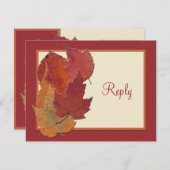 Herbstleaves II RSVP-Karte 2 Einladung (Vorne/Hinten)