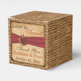 Herbstleaves, IMITATE Burlap Gevor Box - Rost Geschenkschachtel