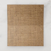 Herbstleaves IMITATE Burlap Platzkarte - Wein (Innenseite Aufgefaltet)