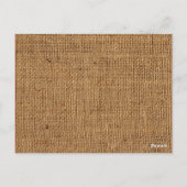 Herbstleaves IMITATS Burlap Tischnummer Card - Wei (Rückseite)