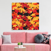 Herbstleaves in Gelb-Rot-Orange-Brot Leinwanddruck (Insitu (Wohnzimmer))