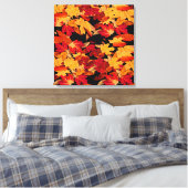 Herbstleaves in Gelb-Rot-Orange-Brot Leinwanddruck (Insitu (Schlafzimmer))