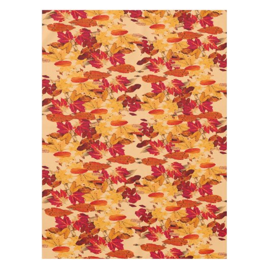 Herbstleaves in Rot-Orange-Gelb-Brot Tischdecke (Vorderseite)