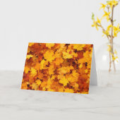 Herbstleaves Karte (Gelbe Blume)