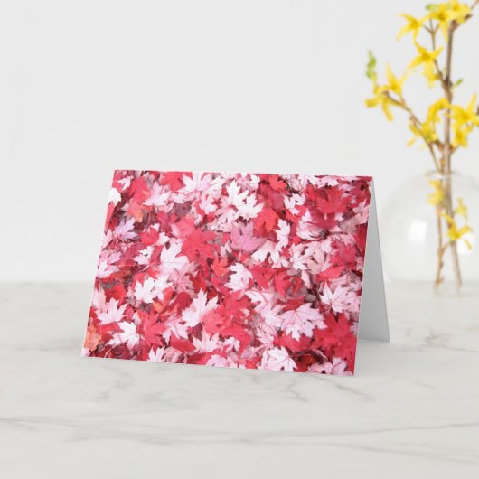 Herbstleaves Karte (Gelbe Blume)