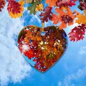 Herbstleaves Keramik Ornament