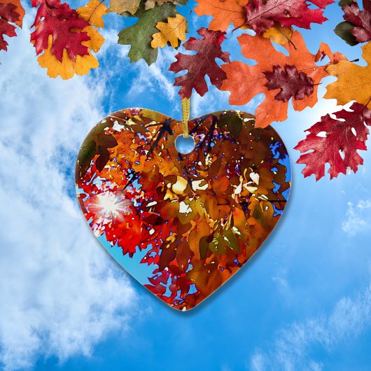 Herbstleaves Keramik Ornament