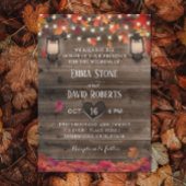 Herbstleaves Lanterns & String Light Hochzeit im H Einladung