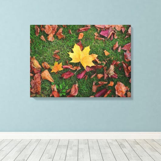 Herbstleaves Leinwanddruck (Insitu (Holzboden))