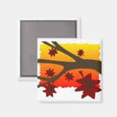 Herbstleaves Magnet (Vorderseite/Rückseite)