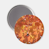 Herbstleaves Magnete fallen in Orange Tree Blätter Magnet (Vorderseite/Rückseite)