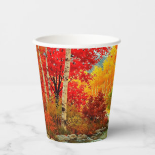 Herbstleaves mit reichen Farben für Orange Gold Pappbecher