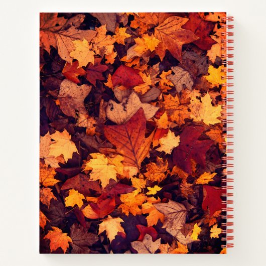 Herbstleaves | Monogramm Notizblock (Rückseite)