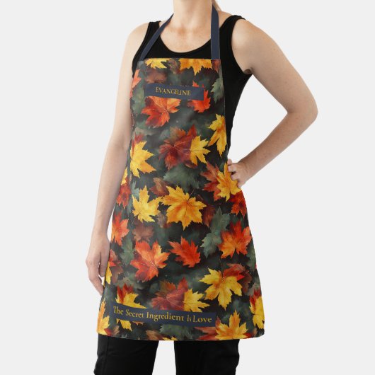 Herbstleaves Muster mit Personalisierter Touch Schürze (InSitu)