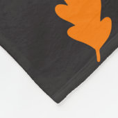 Herbstleaves Muster schwarz Fleecedecke (Ecke)