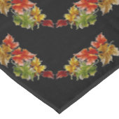 Herbstleaves Muster Schwarze Tablette Tischdecke (Schrägansicht)