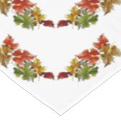 Herbstleaves Muster weiße Tablette Tischdecke (Schrägansicht)